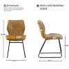 Dining Chair Set Of 2,PU Leather Dining Chair With High-Density Sponge,Armless Chairs,Kitchen Chairs For Dining Room-Cuddlewood - 4 of 4