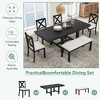 Whisen Farmhouse 6-Piece Extendable Dining Table with 4 Upholstered Chairs and Bench - image 4 of 4