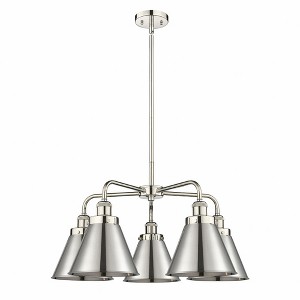 Ballston Urban - 5 Light Stem Hung Chandelier In Industrial Style-15.13 Inches Tall and 26 Inches Wide - 1 of 1