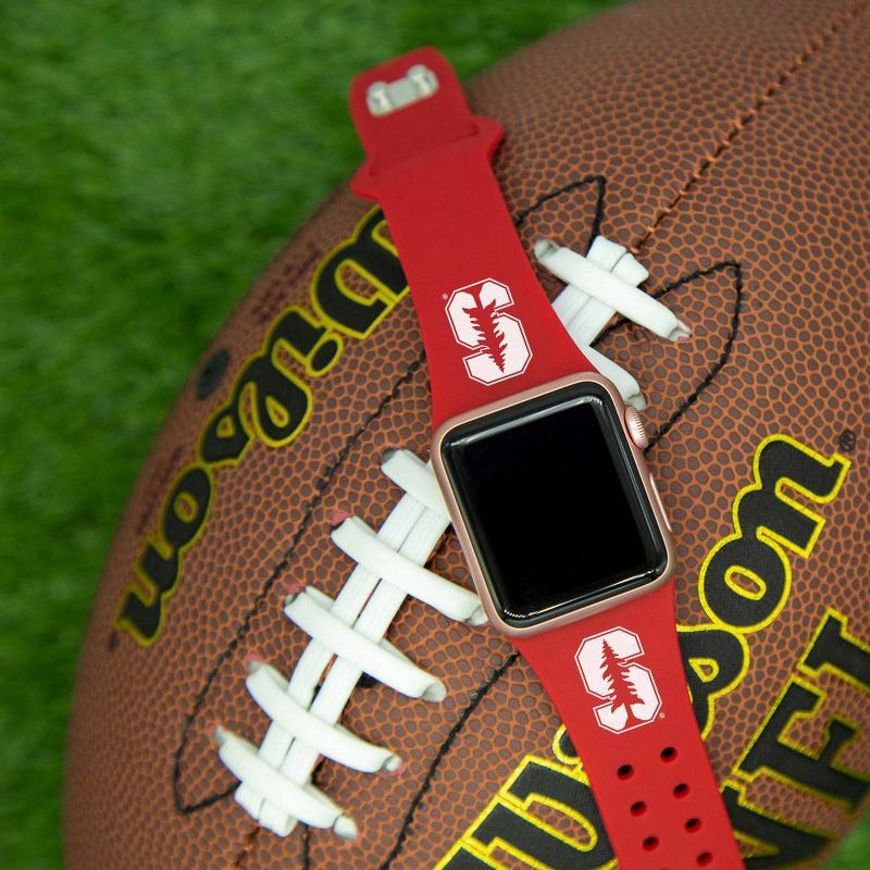 NCAA Stanford Cardinal Silicone Apple Watch Band , 3 of 4
