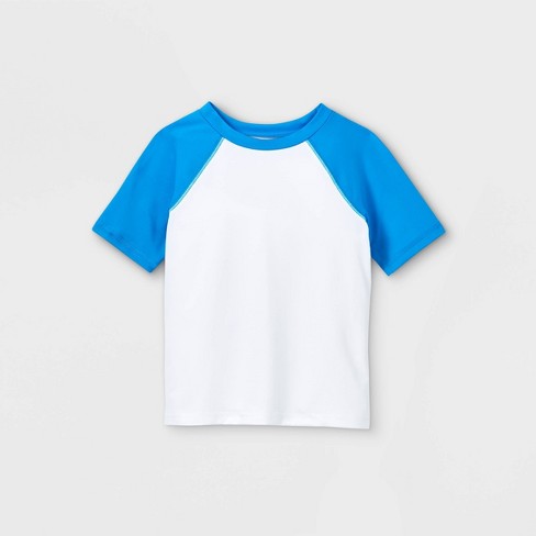 Toddler Boys' Short Sleeve Rash Guard Swim Shirt - Cat & Jack™ White - image 1 of 2
