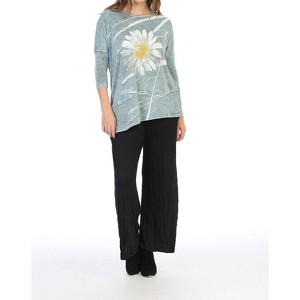 Women's Chit Chat Mineral Washed Dolman Sleeve Cotton Top - Jess & Jane - 1 of 2