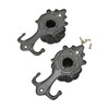 Unique Bargains Curtain Holdbacks Windmill Design Hooks Zinc Alloy 5.51"x2.56" 1Pair - 4 of 4