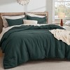 2/3 Pcs Waffle Comforter Set Soft Cotton Bedding Set Premium Cotton Cover with Polyester Fill for All Seasons - 2 of 4