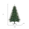 HomeRoots Three Piece Pre Lit Extra Full Frosted Pine Christmas Tree With Garland And Wreath Set - 3 of 4