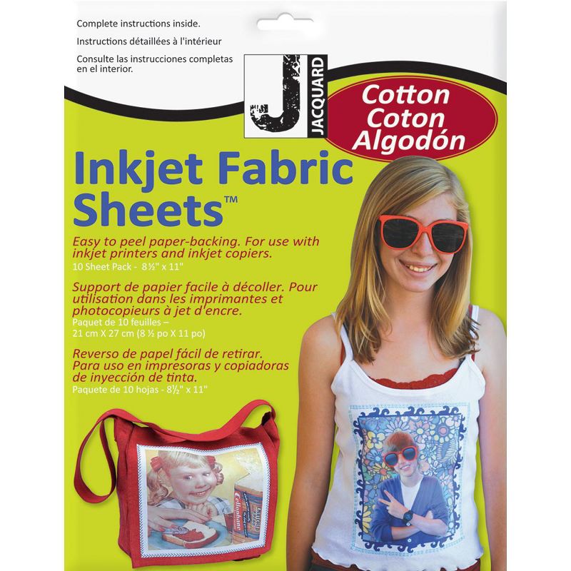 Jacquard Inkjet Fabric Sheets 8.5"X11" 10/Pkg-100% Cotton Percale, 1 of 3