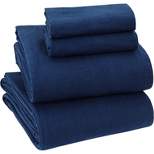 Sleepworld 100% Cotton Flannel Sheet And Pillowcase Set Cozy And Warm Bedding Sheet Set (California King)