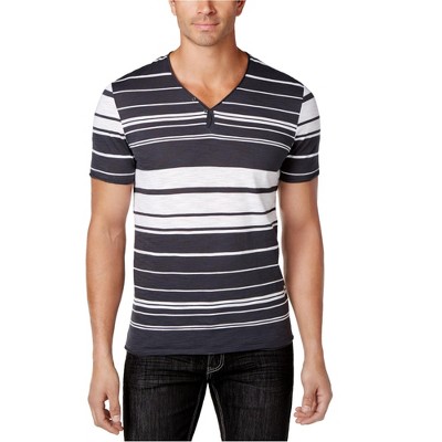 I.N.C International Concepts Mens Textured Y-Neck Basic T-Shirt, Grey, XXX-Large