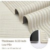Neutral Boho Area Rug, Striped Soft Ultra-Thin Non-Slip Washable Carpet for Living Room, Bedroom, Nursery, Dining Room - 4 of 4