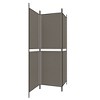 'vidaXL 3-Panel Room Divider in Anthracite - Fabric & Iron Room Partition for Privacy, Sun-Blocking, and Space Division. - 4 of 4