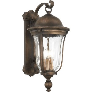 Minka Lavery Rustic Outdoor Wall Light Fixture Bronze Alder Silver 26 3/4" Clear Seedy Glass for Post Exterior Porch Yard Patio - 1 of 4