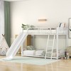 Twin Size Metal Bunk Bed with Slide, Twin over Twin Bunk Slide Bed for Kids Teens Adults - 3 of 4