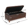 Christopher Knight Home Zachary Contemporary 50.75" Upholstered Rubberwood Storage Bench - 3 of 4