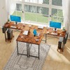 Lyngins L-Shaped Gaming Desk, Modular Computer Desk with Storage Bag & CPU Tray, Stable Office Desk for Home Office, Sturdy Writing Workstation - 3 of 4