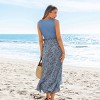 Women's Floral Print Maxi Dress with Side Slit - Cupshe - 3 of 4