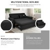 Wide Modern Sleeper Sofa Bed with Memory Foam and Storage Pocket for Living Room -3irtyhousy - 2 of 4