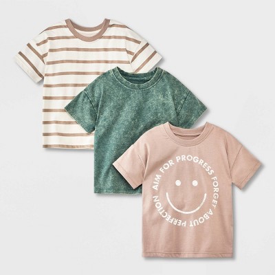 Image of Grayson Mini Toddler Boys' 3pk Short Sleeve Jersey T-Shirt - 12M