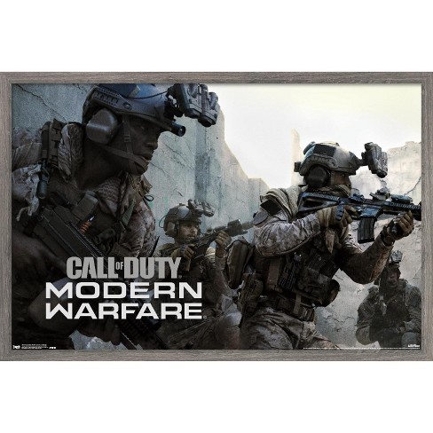 Trends International Call Of Duty: Modern Warfare 2 - Ghost Emblem Framed  Wall Poster Prints White Framed Version 14.725 X 22.375 : Target