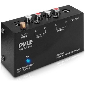 Pyle PP555 Phono Turntable Pre-Amplifier with RCA and 1/4-Inch Output Connectors - 1 of 4