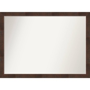 41" x 30" Non-Beveled Wildwood Brown Narrow Bathroom Wall Mirror - Amanti Art: Modern Rectangle, Polystyrene Frame - 1 of 4