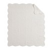 Sapphtopaz 72"x60" Oversized Blanket with Scalloped Edges, Soft Quilted Throw Blanket with Cotton Filling for Bed, Fluffy Bedding for Room - 2 of 4