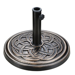 LOVMOR 17.72" 24.2 lbs Market Heavy Duty Umbrella Round Stand Base for Patio - 1 of 4