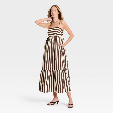 Женские платья A New Day Women's Cami Maxi Dress - A New Day™ Brown Striped S