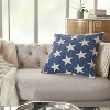 20"x20" Oversize Printed Stars Square Throw Pillow Navy - Mina Victory - image 2 of 3