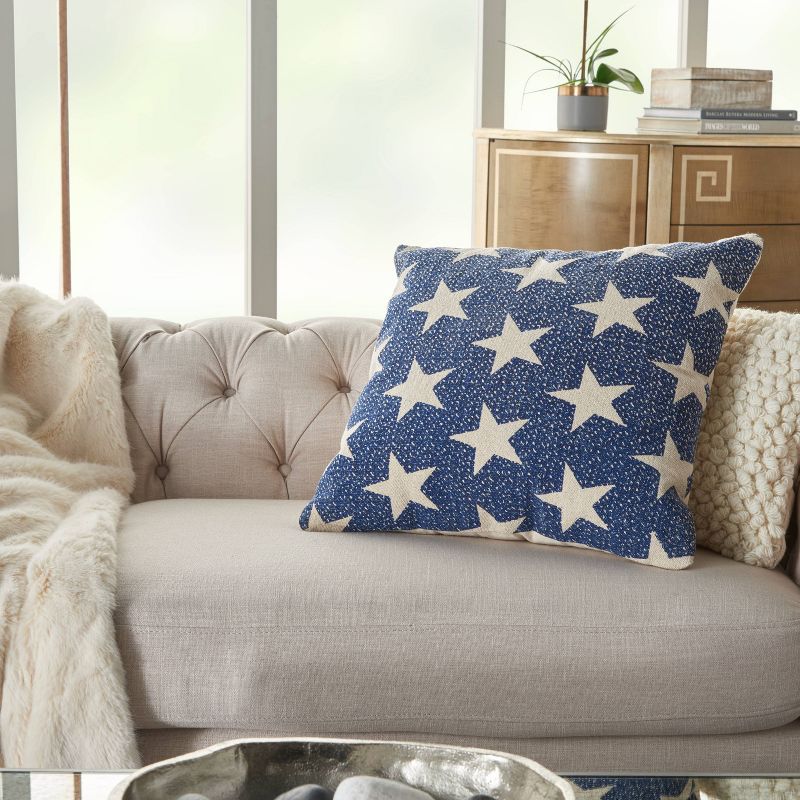 20&#34;x20&#34; Oversize Printed Stars Square Throw Pillow Navy - Mina Victory, 3 of 5