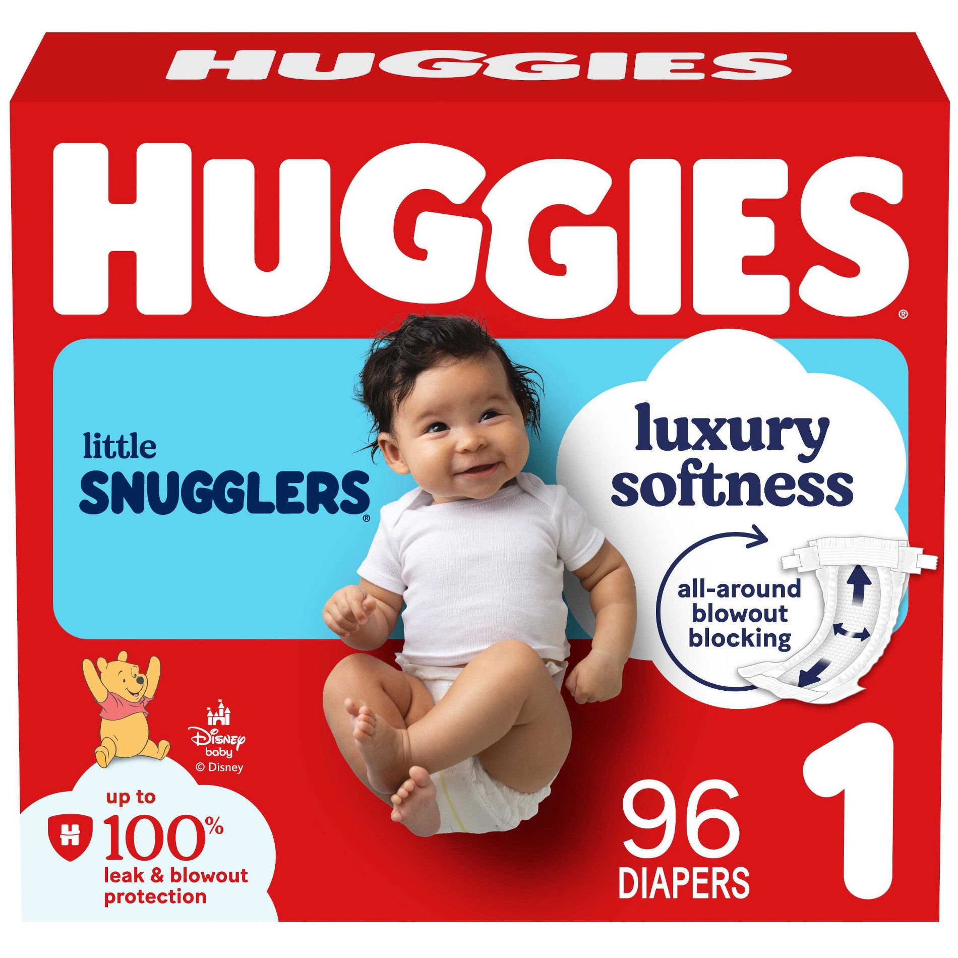 Huggies Little Snugglers Diapers - Size 1 - 96ct