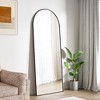 Stylish Metal Floor Mirror: 65x22 Inch Arch Design - 2 of 4