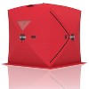 Portable Pop-Up Ice Fishing Tent, Spacious 3 to 4 Person Ice Fishing Shelter, Weather Resistant Winter Fishing Shelter Includes 2 Zipper Doors - 2 of 4