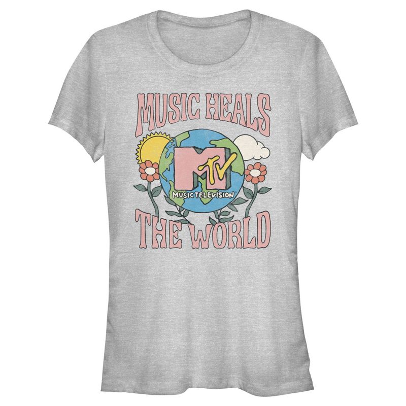 Junior's Women MTV Music Heals the World T-Shirt, 1 of 5