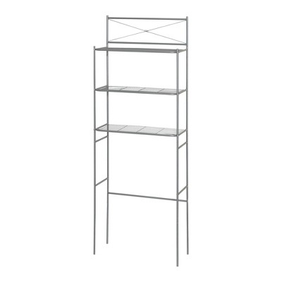 Satin Nickel 3-Shelf Over-the-Toilet Bathroom Spacesaver