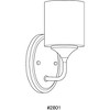 Progress Lighting Lynzie 1-Light Wall Sconce, Polished Chrome, Etched White Glass Shade - 2 of 2