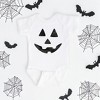 The Juniper Shop Watercolor Jack-O-Lantern Face Baby Bodysuit - 2 of 3