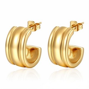 EVRY JEWELS WATERPROOF Gold or Silver Plated Hailey Earrings - 1 of 4