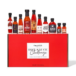 Thoughtfully Gourmet, Hot Sauce Challenge Gift Set, Includes Spicy Hot Sauces for a Hot Sauce Challenge, Set of 10 - 1 of 4