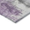 Purple And Ivory Abstract Washable Indoor Outdoor Area Rug - 4 of 4