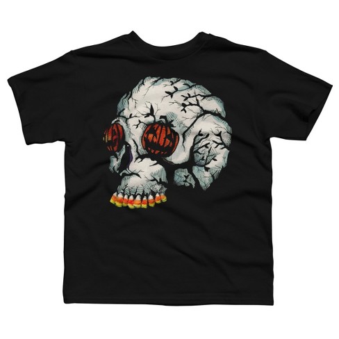 Boy's Design By Humans Halloween Skull By LVBArt T-Shirt - image 1 of 4