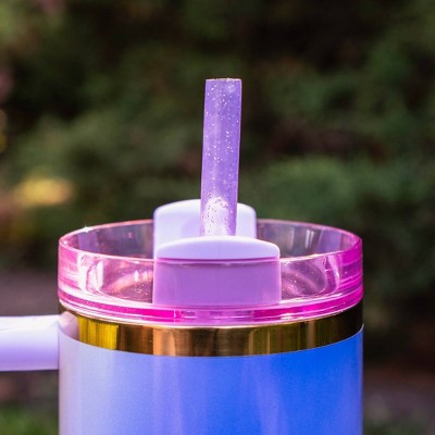 (Total 3 packs 12 straws)CharCharms 4pk 20oz, 30oz, 40oz Water Bottle Straws Wicked 2 Glinda