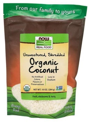 Coconut Organic Unsweetened by Now Foods  -  10 oz Bulk