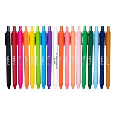18ct Rollerball Gel Pens Retractable Multicolored  - Yoobi&#8482;