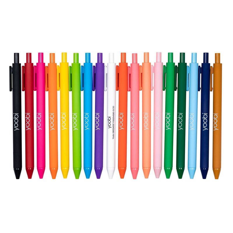 18ct Rollerball Gel Pens Retractable Multicolored  - Yoobi&#8482;, 3 of 12