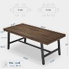 Suitable for 6-8 People, 71.5" Long Wooden Kitchen Table with Base, Adjustable Legs, Sturdy Metal Frame and Rustic Finish, Suitable for Dining Room - 2 of 4