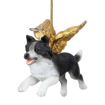 Design Toscano Honor the Pooch: Border Collie Holiday Dog Angel Ornament Collection