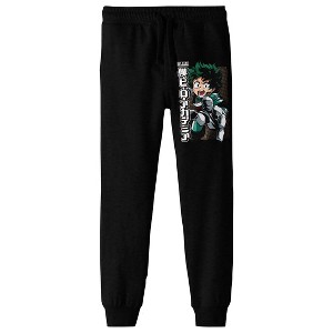 My Hero Academia Deku Boy's Black Jogger Pants - 1 of 3