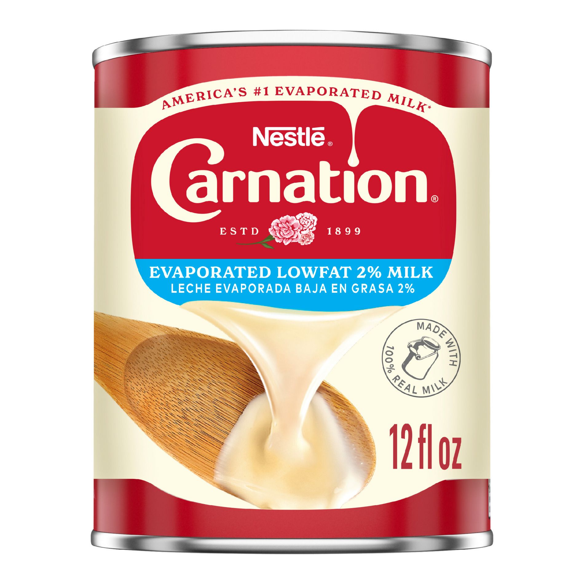 Nestle Carnation Low Fat 2% Evaporated Milk for Pumpkin Pie and Cooking - 12 fl oz