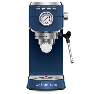 CASABREWS CM5418 Stainless Steel Compact Espresso Machine: 20-Bar, Milk Frother, Volume Control, Pressure Gauge