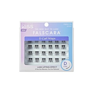 KISS Products Falscara Lash Extension Kit - Black, 'D Curl' Style - 24ct - 1 of 4